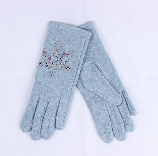 Shackelford ladies beaded glove blue Style; S/LK4850